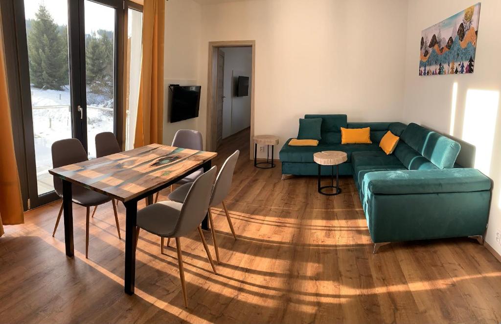 Posezení v ubytování Apartmány na Plešivci