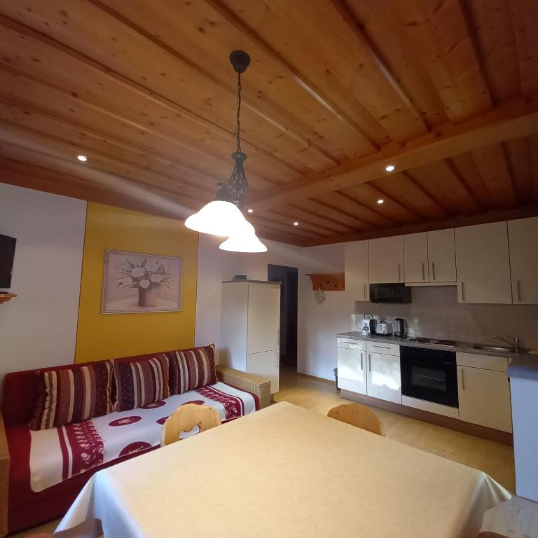 Kuchyň nebo kuchyňský kout v ubytování Urlaub am Bauernhof Gänser
