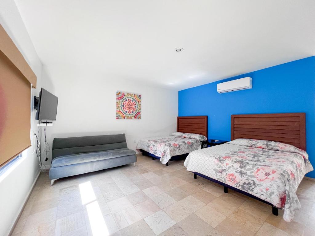 Postel nebo postele na pokoji v ubytování Loft Sabalo - Pet Friendly