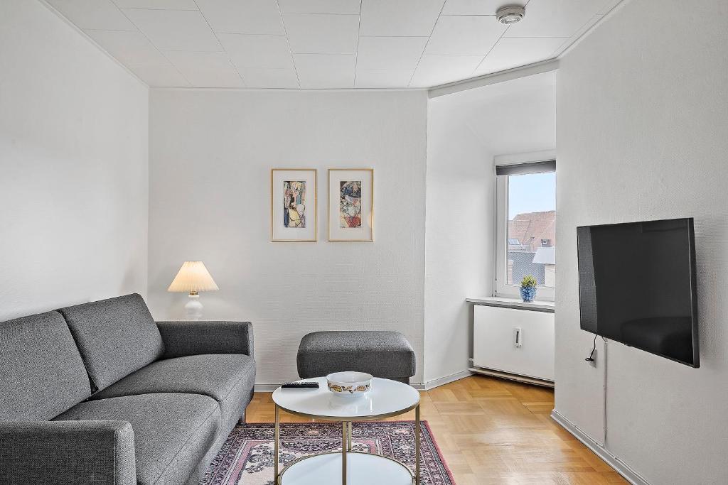 TV a/nebo společenská místnost v ubytování Ulfborg Sky Apartment