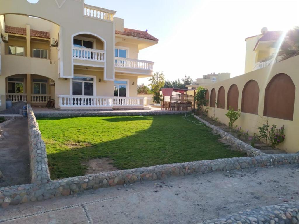 a large yard in front of a house at Hurghada 4 bed Villa in Hurghada