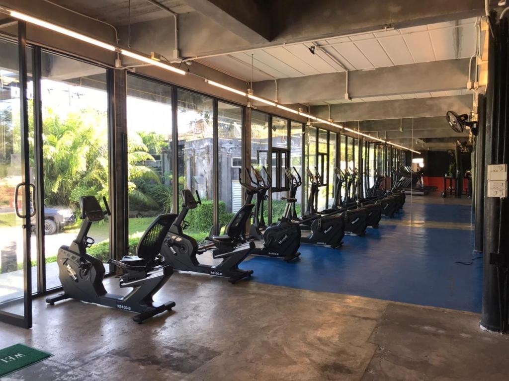 Fitness centrum a/nebo fitness zařízení v ubytování The Touch Green Naiyang Hotel & Fitness