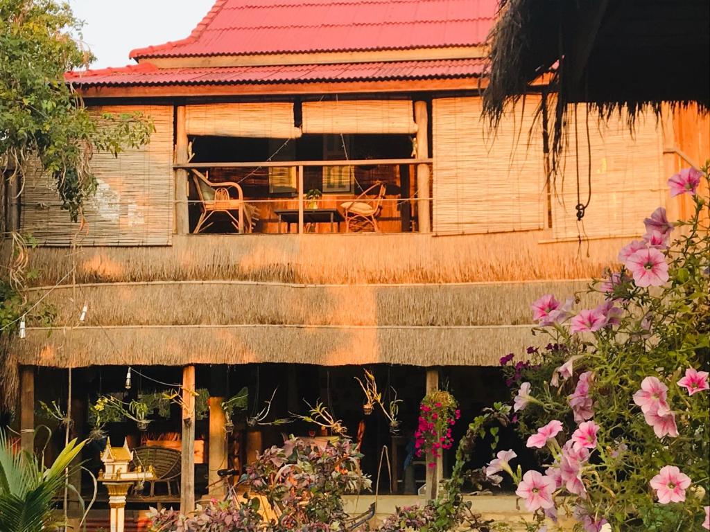Zahrada ubytování Retro Kampot Guesthouse