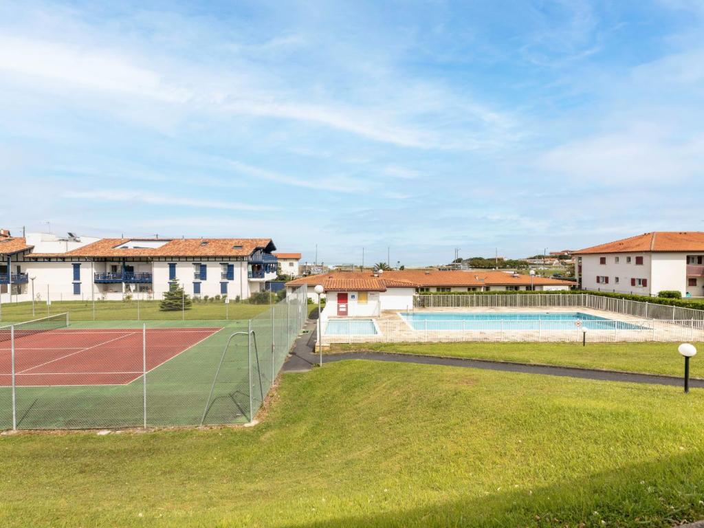 an outdoor tennis court with a tennis court at Studio Zirlinga-6 by Interhome in Bidart