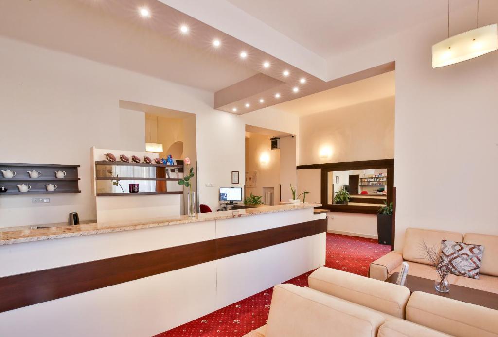Kuchyň nebo kuchyňský kout v ubytování Hotel Tábor