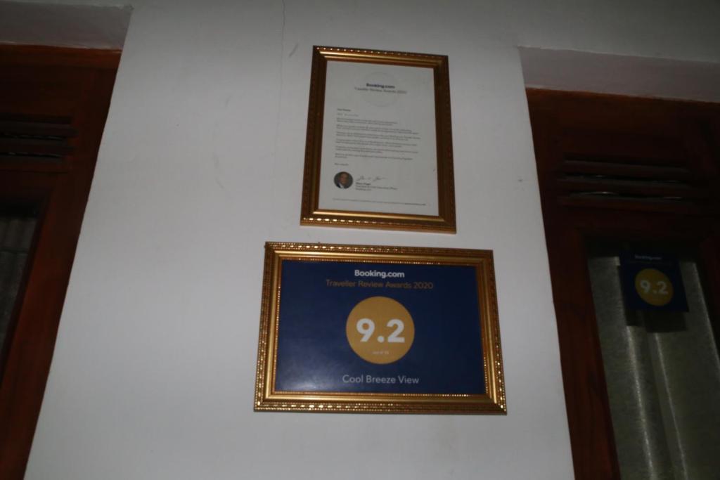 Certifikát, hodnocení, plakát nebo jiný dokument vystavený v ubytování Cool Breeze View