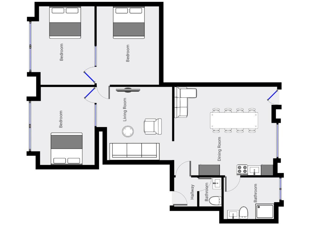 The Lakes apartments by Daniel&Jacob's - 3 Bedroom Apartment