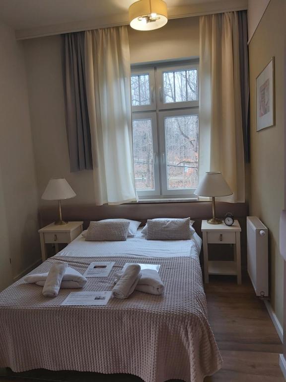 Postel nebo postele na pokoji v ubytování Villa Lessing