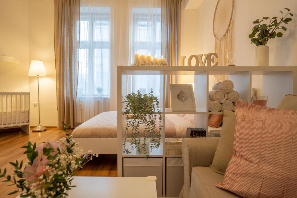 Posezení v ubytování FAMILY Apartment OSTRAVA