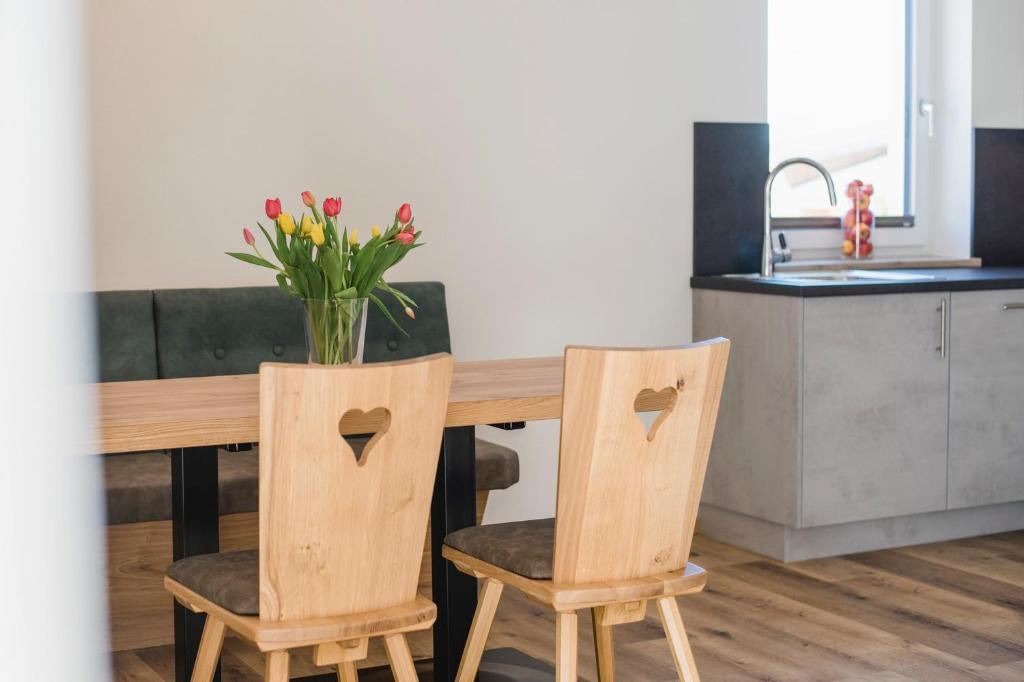 Kuchyň nebo kuchyňský kout v ubytování Kopeindlgut Apartments