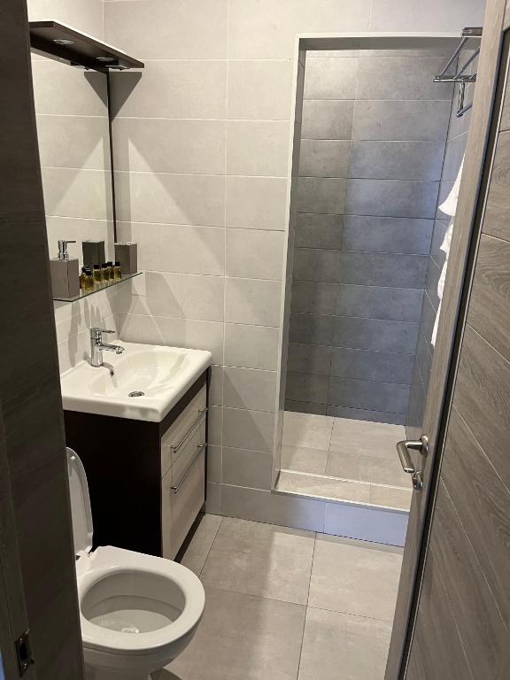 Koupelna v ubytování Elite Hotel