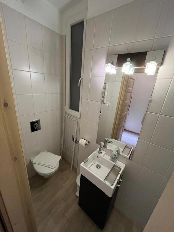 A bathroom at Basilica Suites