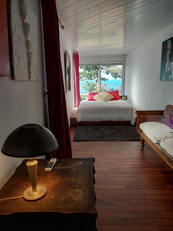Postel nebo postele na pokoji v ubytování Villa des Galets