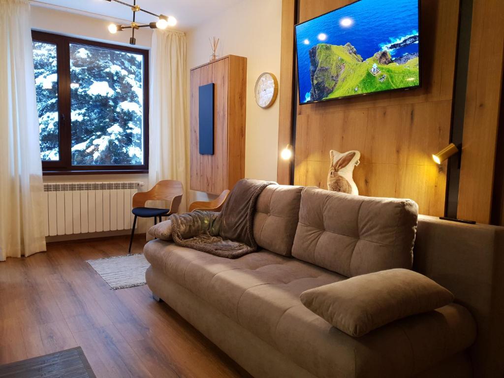 Posezení v ubytování Pinewood ANG luxurious apartment A32