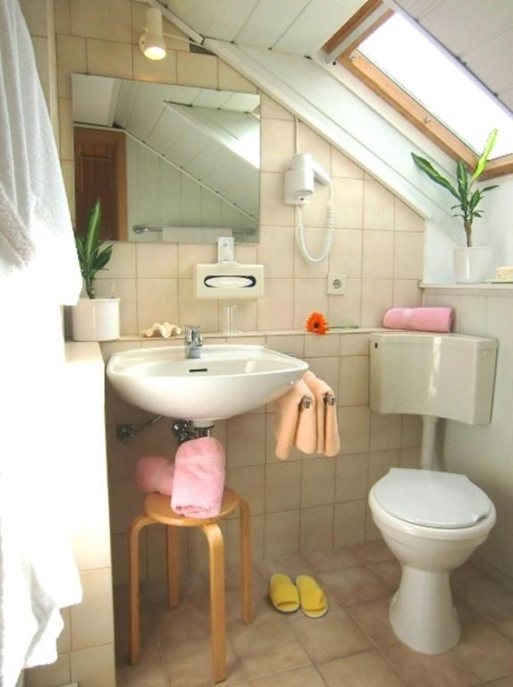 Koupelna v ubytování Hotel zur Schmiede