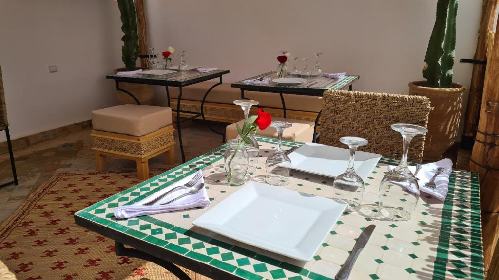 Restaurace v ubytování Riad Alizé
