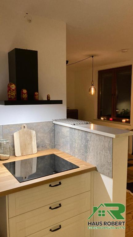Kuchyň nebo kuchyňský kout v ubytování Ferienhaus Robert