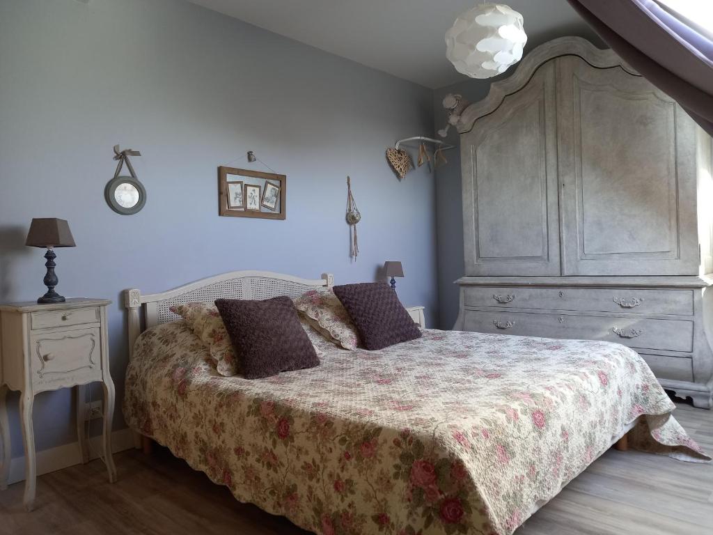 Postel nebo postele na pokoji v ubytování Ferme du Rupalley