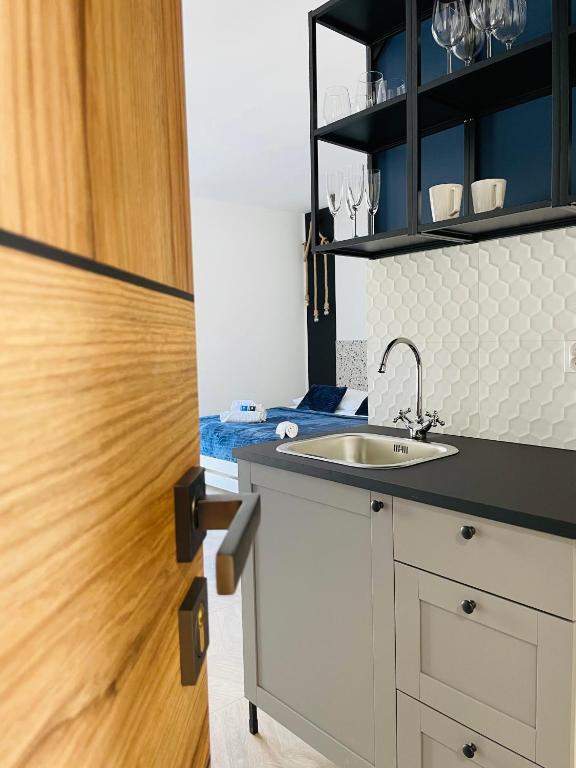 Kuchnia lub aneks kuchenny w obiekcie Port Przewłoka - Apartamenty