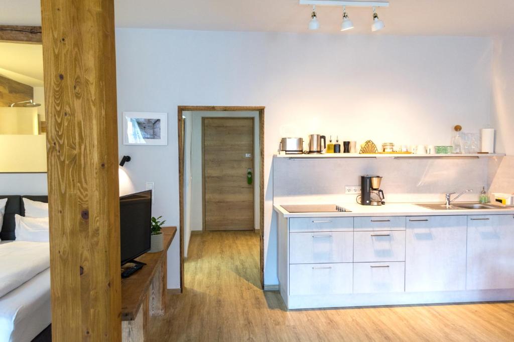 Postel nebo postele na pokoji v ubytování Markt 15 Gästehaus