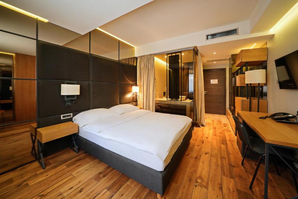 Letto o letti in una camera di Apartments Belgrade