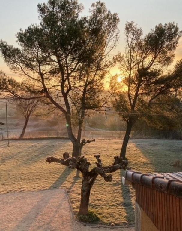 Východ nebo západ slunce při pohledu z bed and breakfast nebo okolí