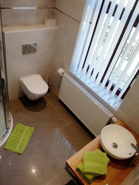 Koupelna v ubytování Apartmány Cechovní