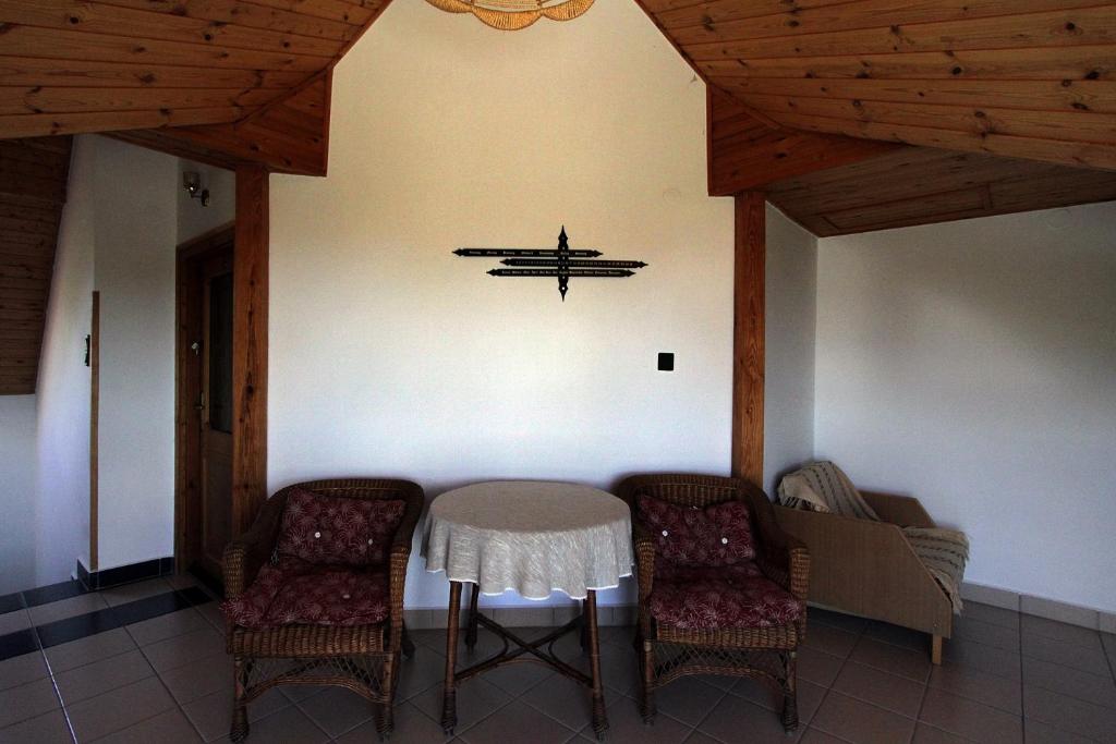 Posezení v ubytování Vöröskő apartmanház