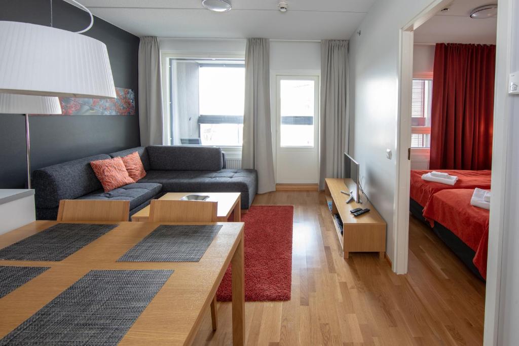 Ліжко або ліжка в номері Levi Chalet Ski In-Out apartment