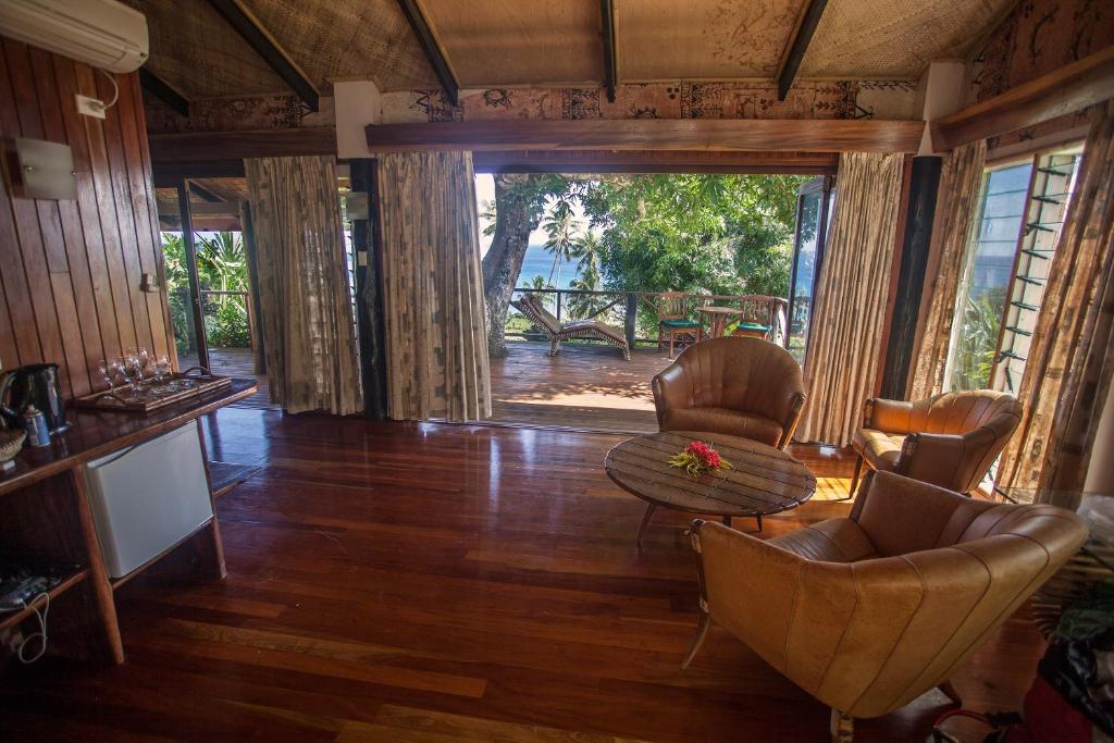 Posezení v ubytování Maravu Taveuni Lodge
