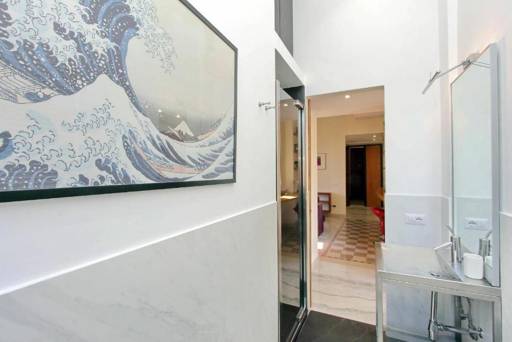 Kúpeľňa v ubytovaní Parioli Bellissimo 2br Con Terrazzo by Halldis