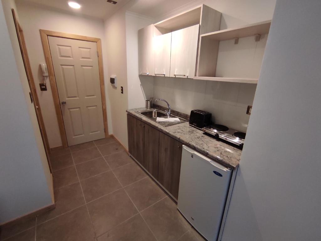 Kuchyň nebo kuchyňský kout v ubytování Apart Hotel Endurance