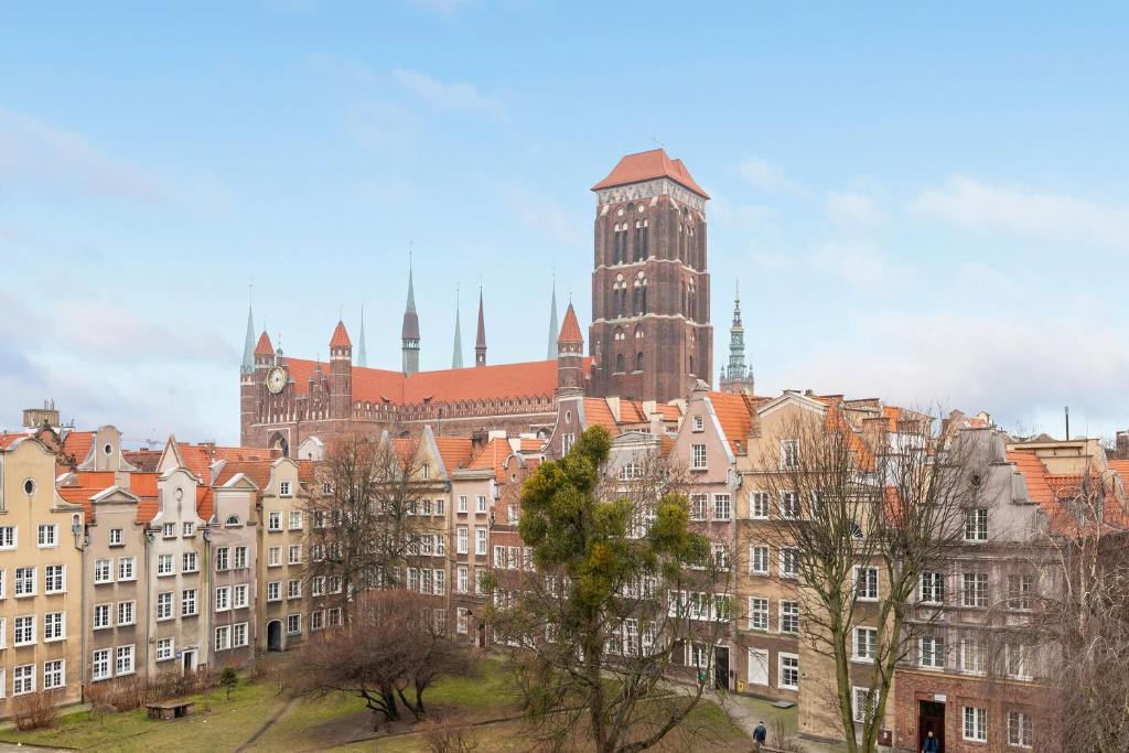 Výhľad na mesto Gdansk alebo výhľad na mesto priamo z apartmánu
