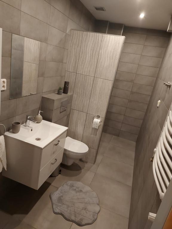Koupelna v ubytování Apartament Przy Ratuszu