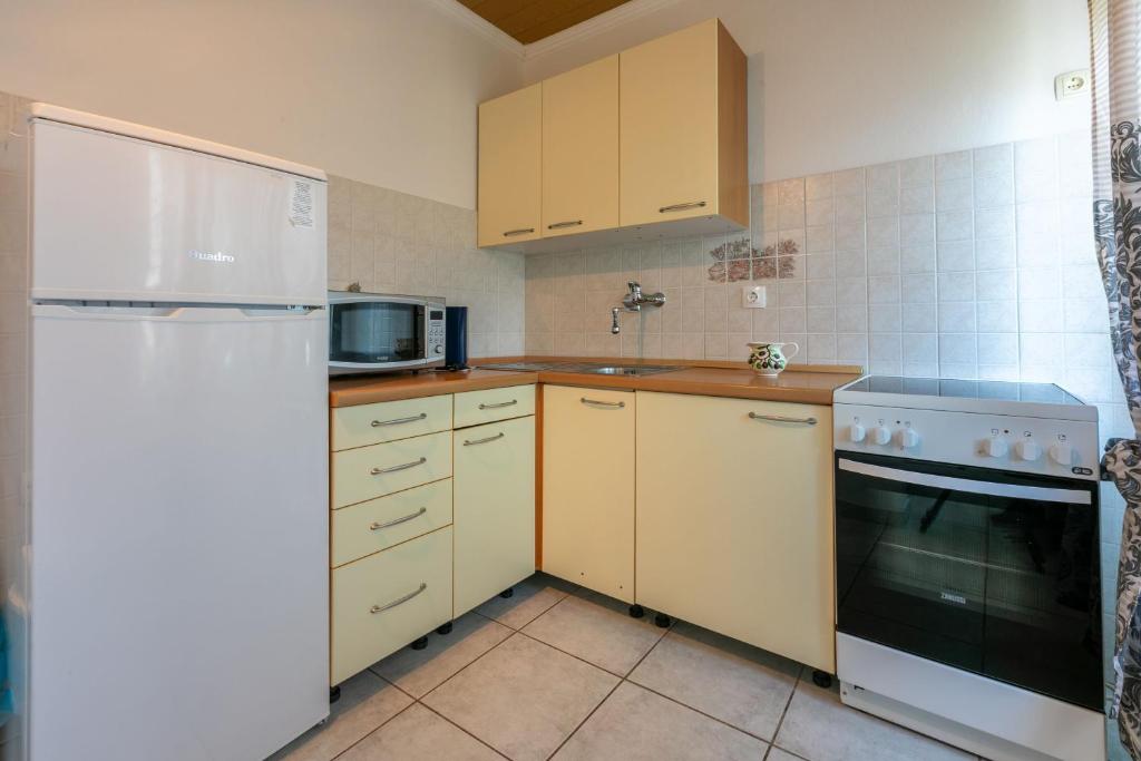 Kuchyň nebo kuchyňský kout v ubytování Apartments Lino