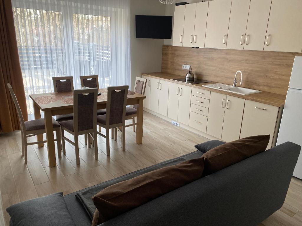 Kuchyňa alebo kuchynka v ubytovaní Apartamenty Nad Rzeką