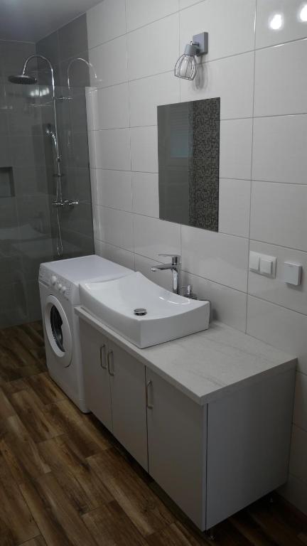 Kúpeľňa v ubytovaní Apartamenty Nad Rzeką