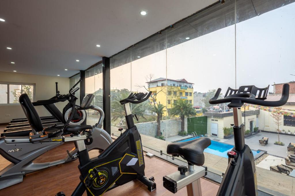 Fitness centrum a/nebo fitness zařízení v ubytování Hotel Da Flamingo