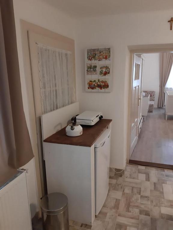 Kuchyň nebo kuchyňský kout v ubytování Edina Vintage Vendégház