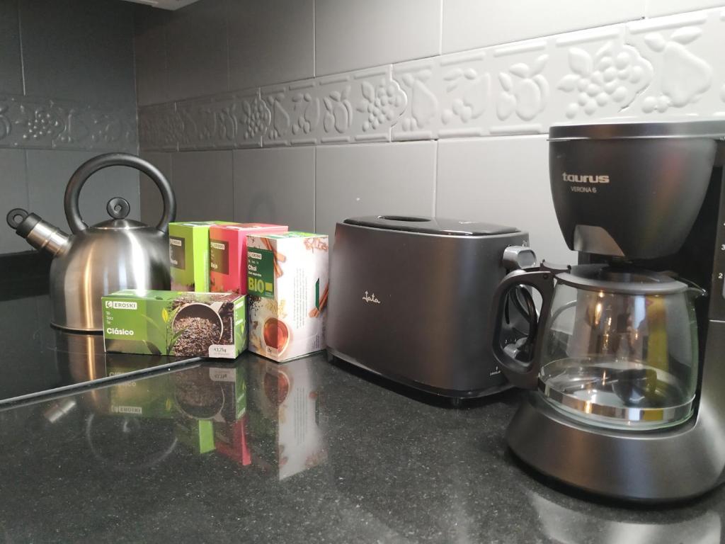 Coffee and tea making facilities at Iturri Apartment Old Town