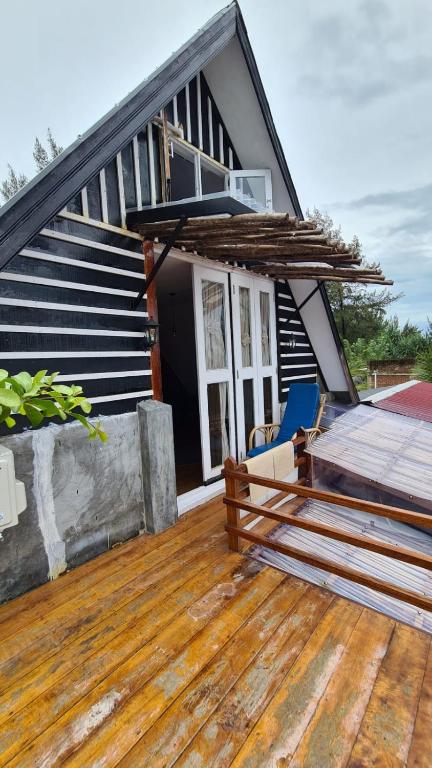 Balkón nebo terasa v ubytování Saho Coffee & Rooms