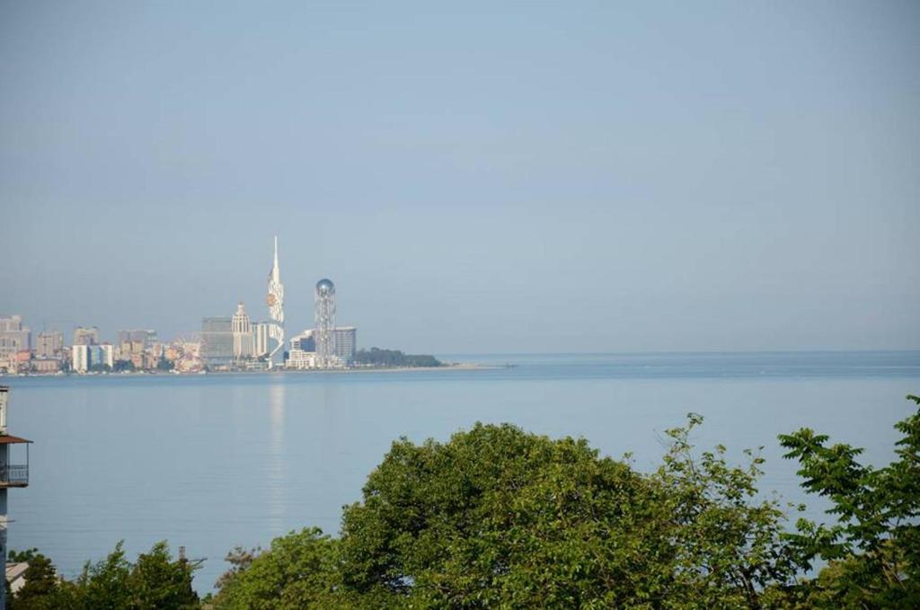 a view of a large body of water with a city at TJ Guest House in Makhinjauri