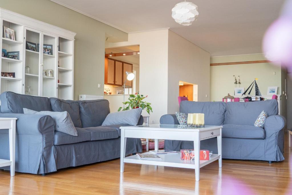A seating area at The Skyward Flats