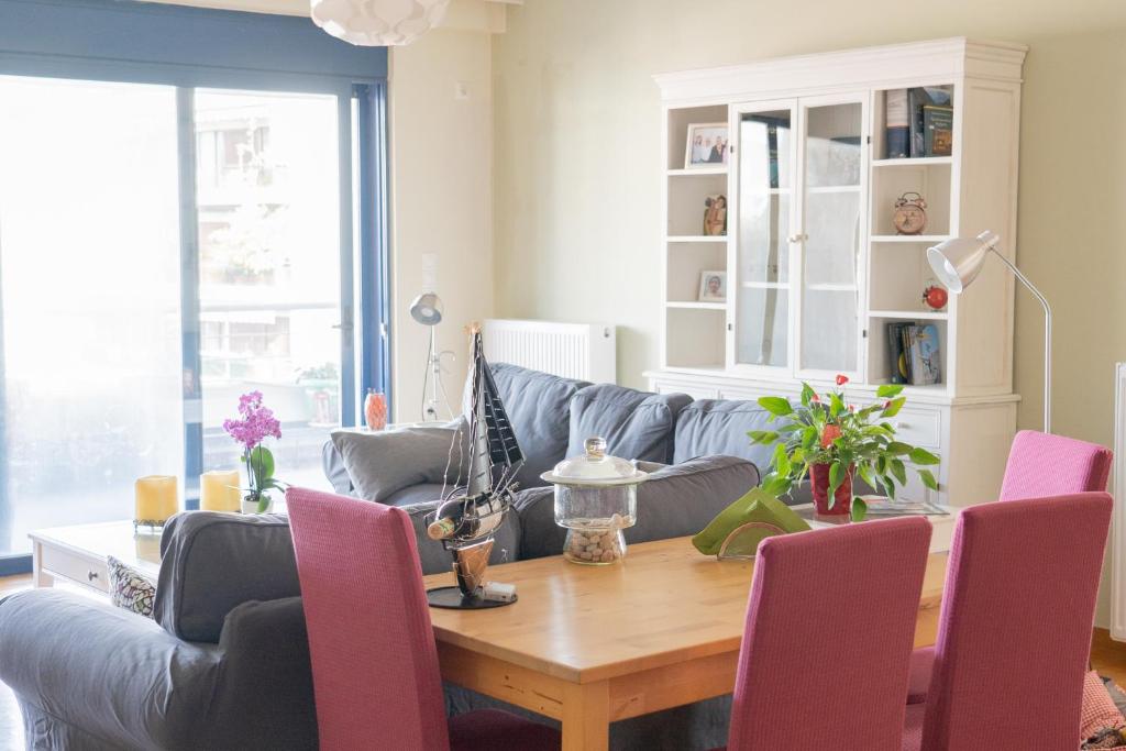 A seating area at The Skyward Flats