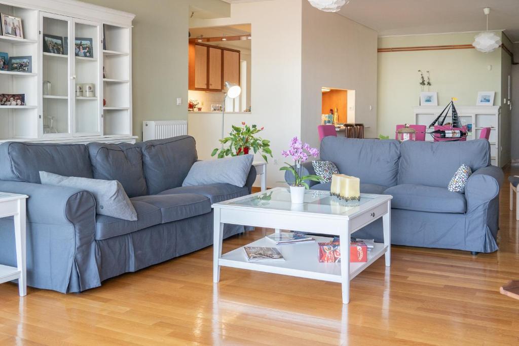 A seating area at The Skyward Flats