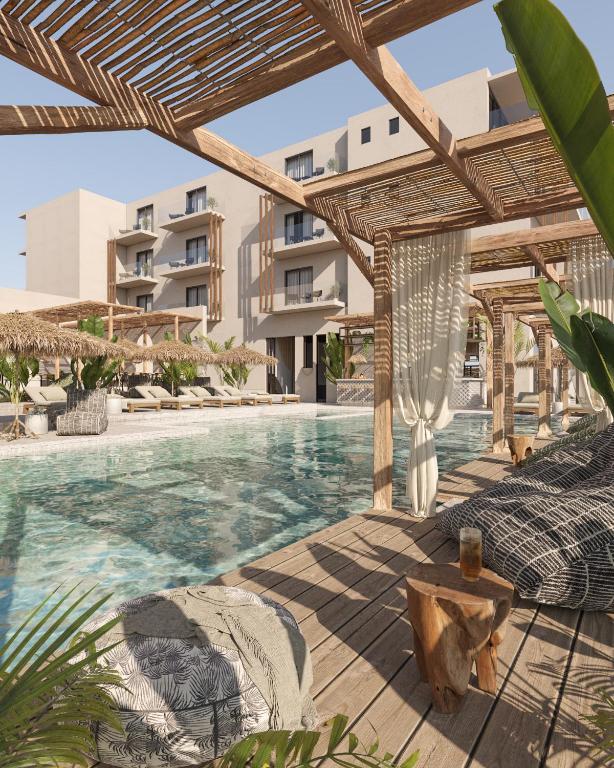 Bazén v ubytování Cabana Blu Hotel & Suites nebo v jeho okolí