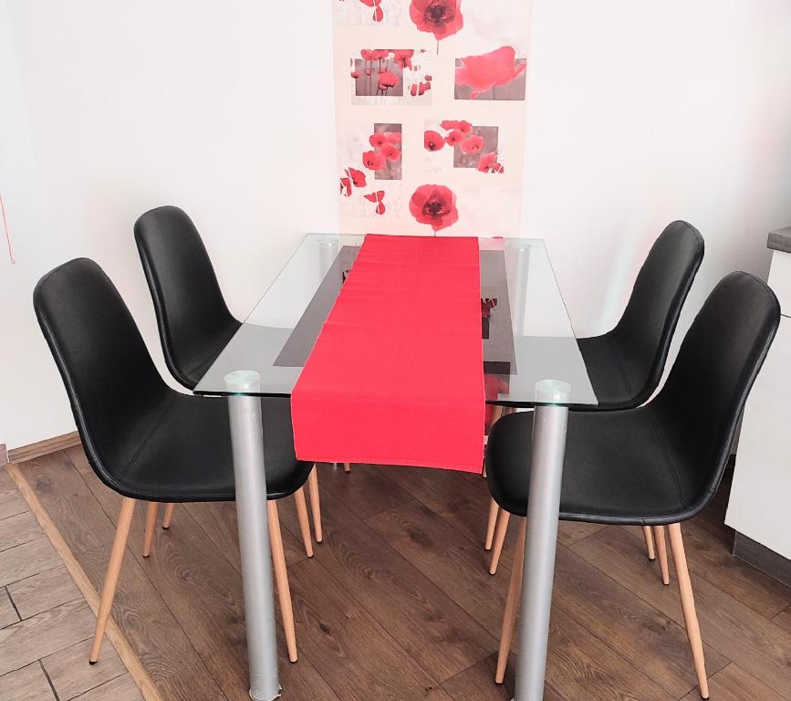 Posezení v ubytování Aqua Apartmanok
