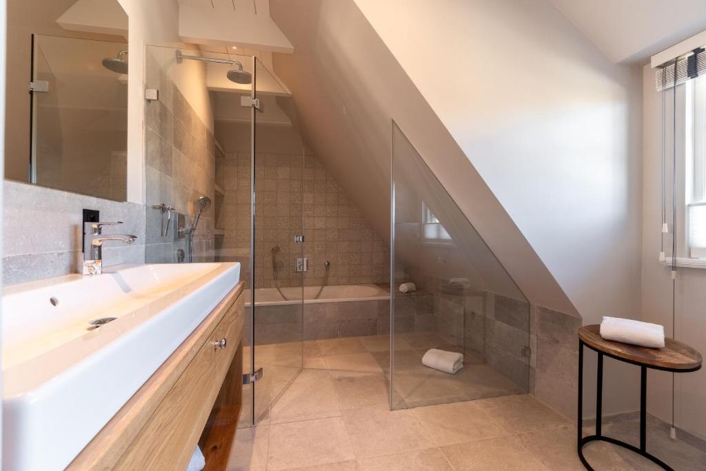 Koupelna v ubytování Haus Hilde