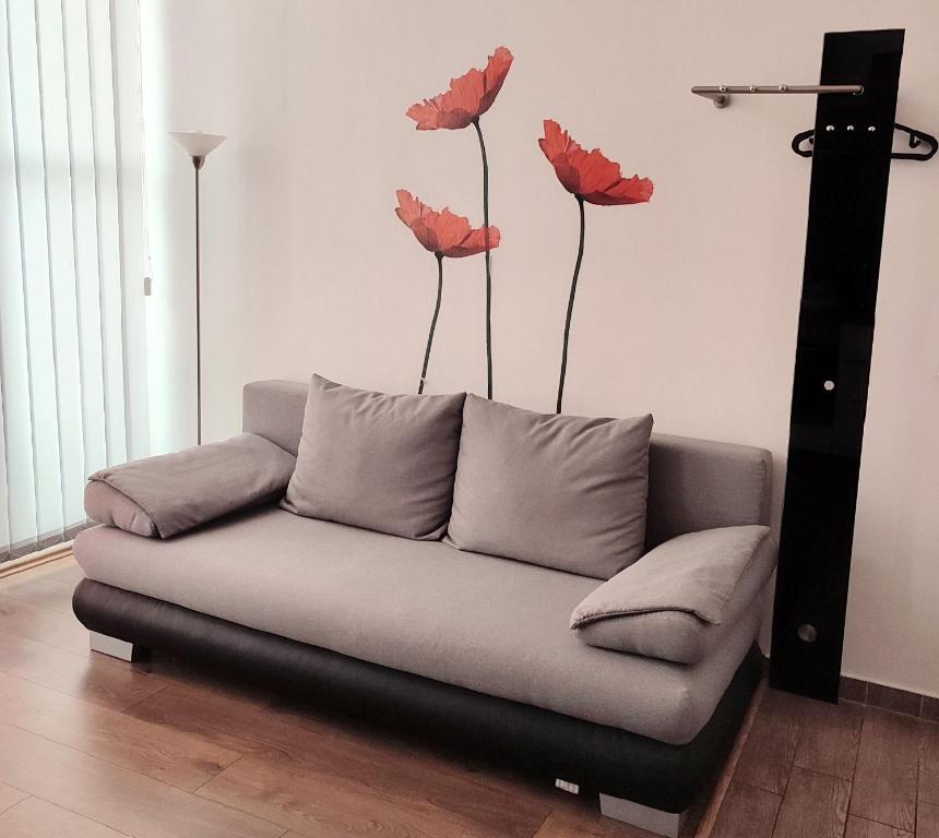 Posezení v ubytování Aqua Apartmanok