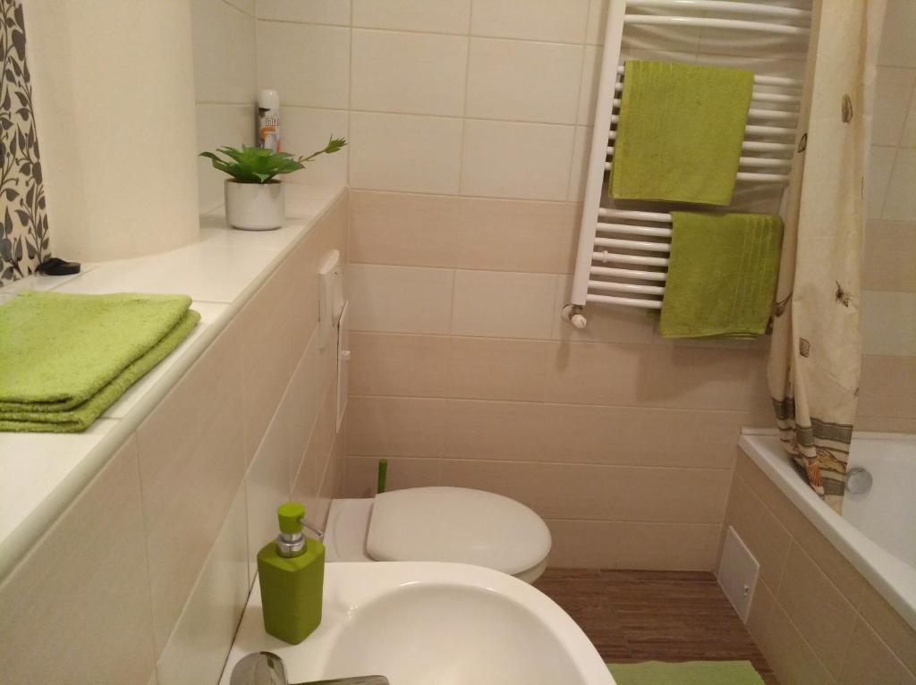 Koupelna v ubytování Aqua Apartmanok